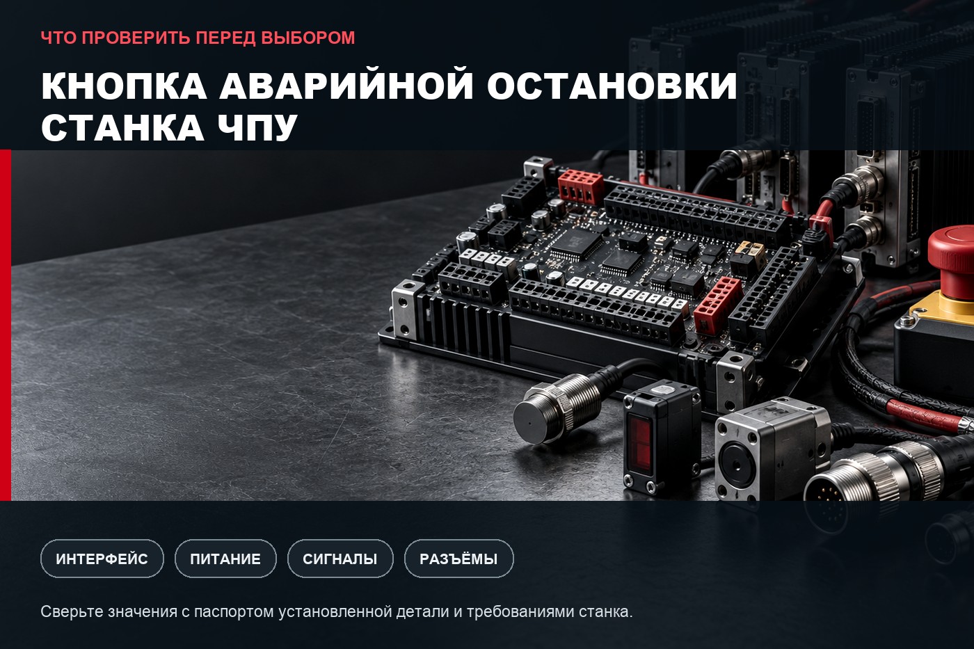 Что проверить перед выбором: Кнопка аварийной остановки станка ЧПУ: выбор и проверка совместимости