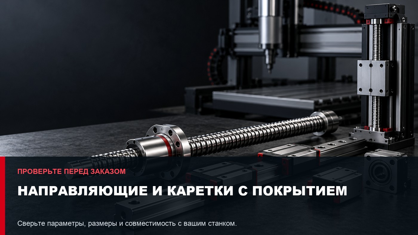 Направляющие и каретки с покрытием: когда это нужно станку ЧПУ