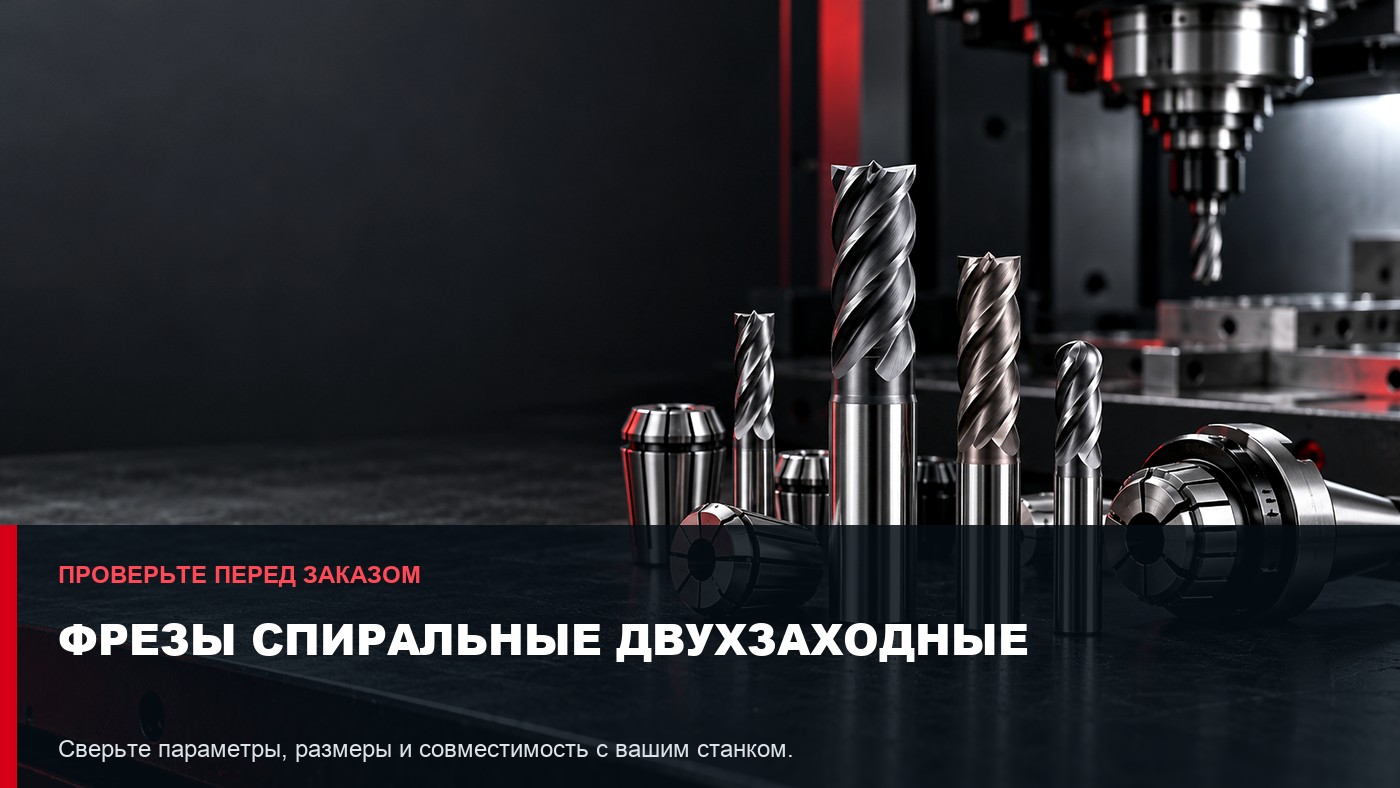 Фрезы спиральные двухзаходные: параметры выбора и совместимость