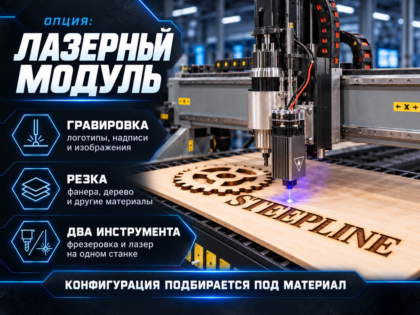 Лазерный модуль для гравировки и резки