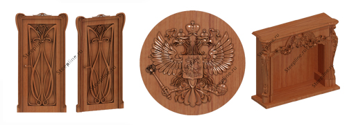 Резные камины