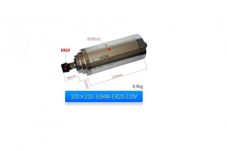 Купить шпиндель для ЧПУ 3000 Вт GDZ100-3.0 Ф100-220 12А - SteepLine